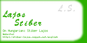 lajos stiber business card